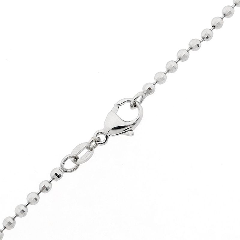 Image 7 of White gold ball link chain