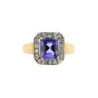 Image 5 of 9 carat ring with tanzanite and diamond | 0.27 ct.