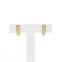 Tricolor gold stud earrings