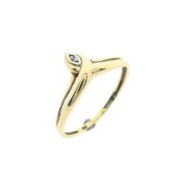 Golden Decorative Ring with Diamond; 0.005 ct.