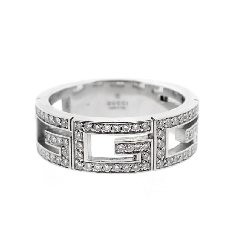 Image 5 of GUCCI white gold ring with 0.36 ct. diamonds
