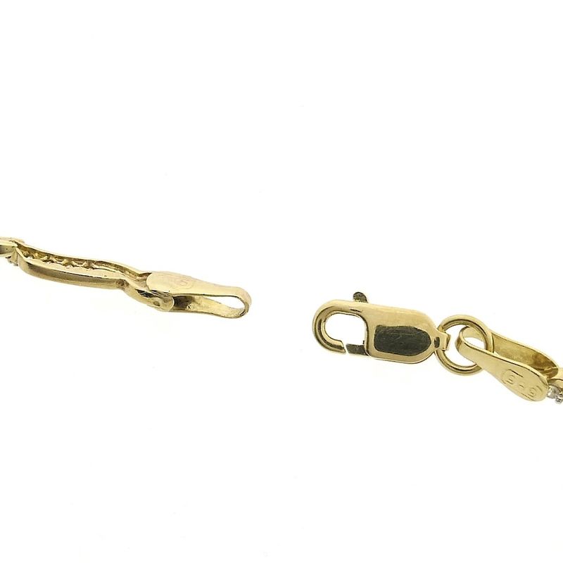 Image 4 of Gold link bracelet with zirconia | 17.5 cm