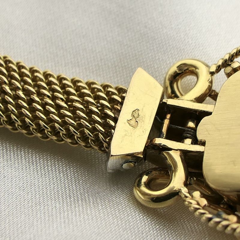 Image 17 of Swiss Geneva Bracelet/Cocktail Watch; 18k gold women's watch with diamonds