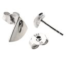 Image 5 of White gold triangle stud earrings