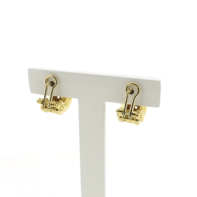 Image 4 of 19.2 carat gold semi-circular earrings; Ø 16.5 mm