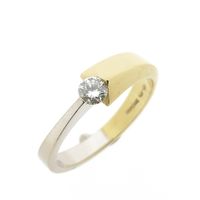 Two-tone gold ring with diamond | 0.17 ct.