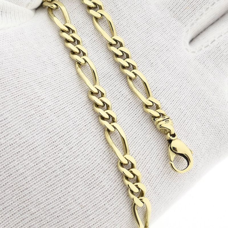 Afbeelding 9 van Gouden Figaro schakelarmband | 22,5 cm