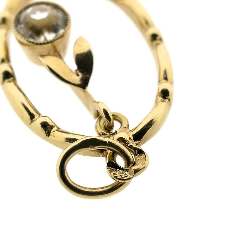 Image 6 of Gold flower pendant with zirconia