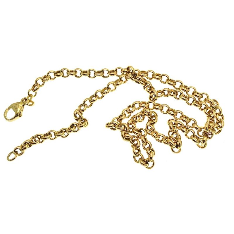 Image 4 of Gold jasseron link necklace | 44.5 cm