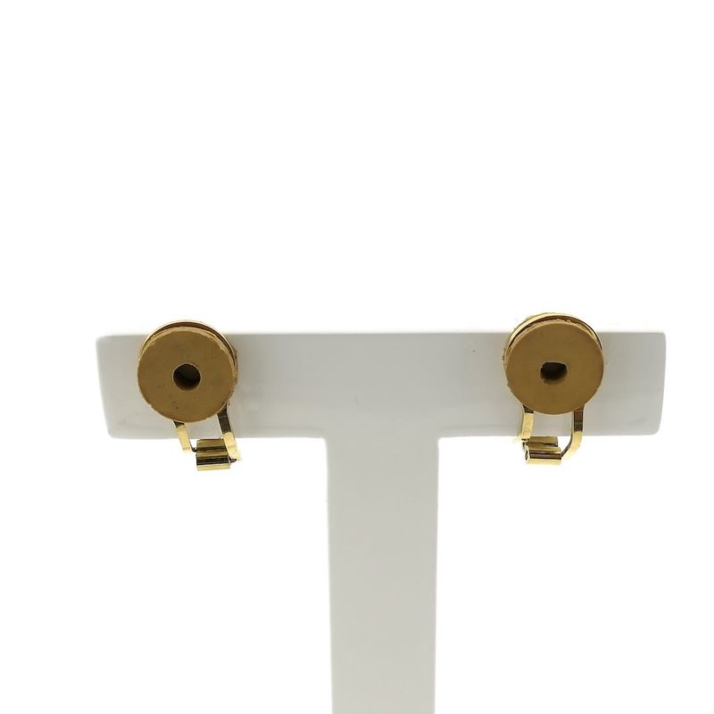 Image 9 of Gold clip-on earrings with precious opal | Vintage