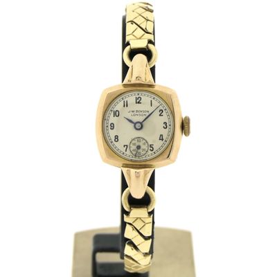 Image 1 of JW Benson 'Art Deco'; Antique 9k gold ladies' watch with Audemars movement