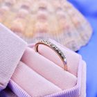 Image 7 of Rose gold ring with diamonds; 0.04 ct.