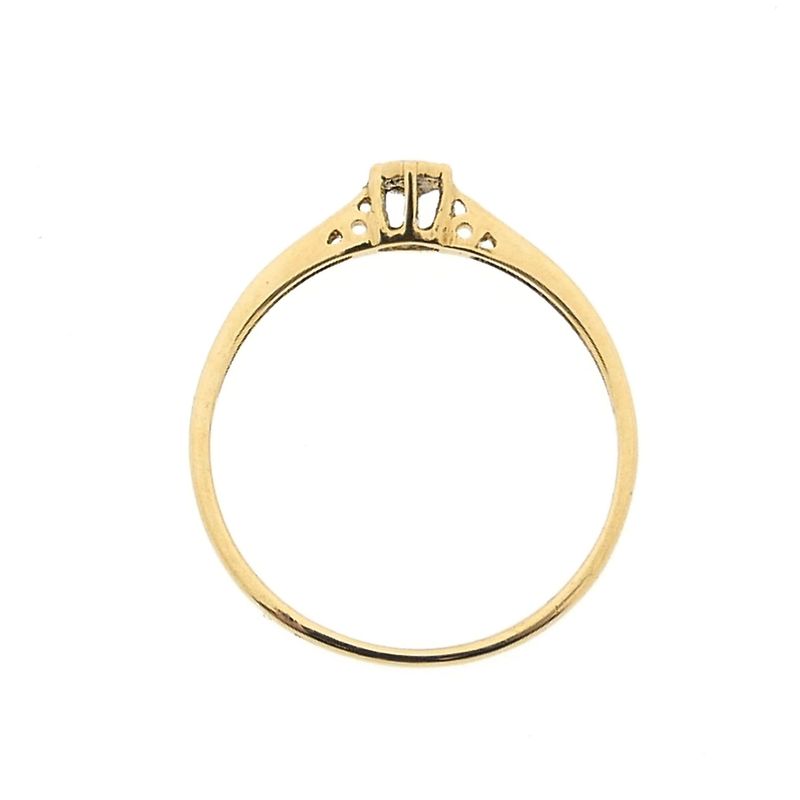 Image 4 of Gold solitaire ring with diamond; 0.005 ct.