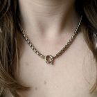 Image 8 of Two-tone gold foxtail link necklace | 45 cm