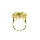 Image 6 of Silver entourage ring with zirconia; Gold plated