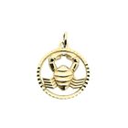 Image 1 of Gold zodiac sign pendant Cancer