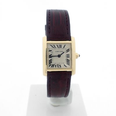 Image 1 of Cartier Tank Française; 18k gold ladies' watch