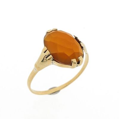 Image 1 of Gold ring with carnelian | Vintage
