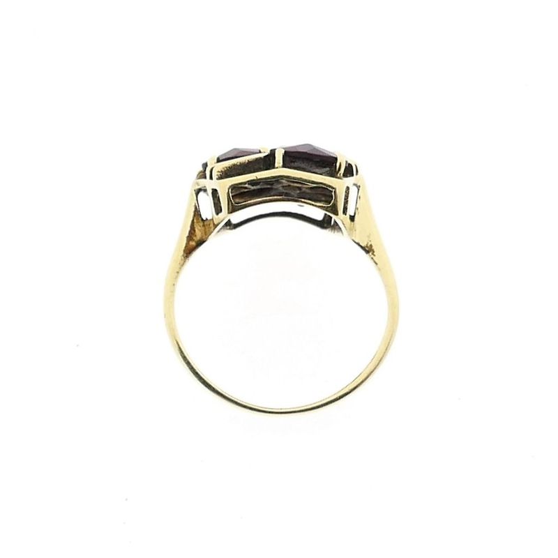 Afbeelding 5 van Vintage gouden ring met granaat