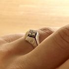 Image 8 of White gold ring with diamond 0.16 ct.