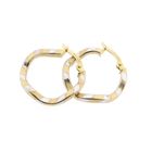Image 9 of Bicolor Gold Earrings; Ø 19.5 mm