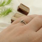 Image 4 of White gold solitaire ring with 0.03 ct diamond.