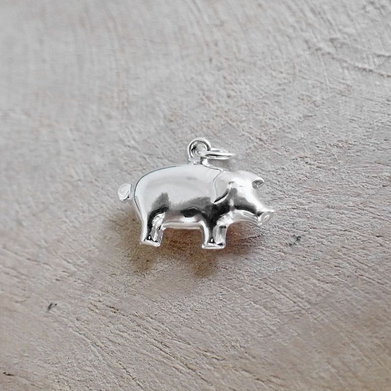 Image 6 of Silver charm; Pig