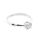 Image 9 of 18-karat white gold solitaire ring with 0.37 ct diamond