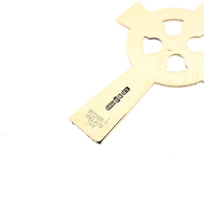 Image 5 of Gold Celtic Cross Pendant | Solvar Ireland