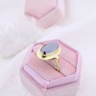 Image 2 of Vintage gold ring with hematite