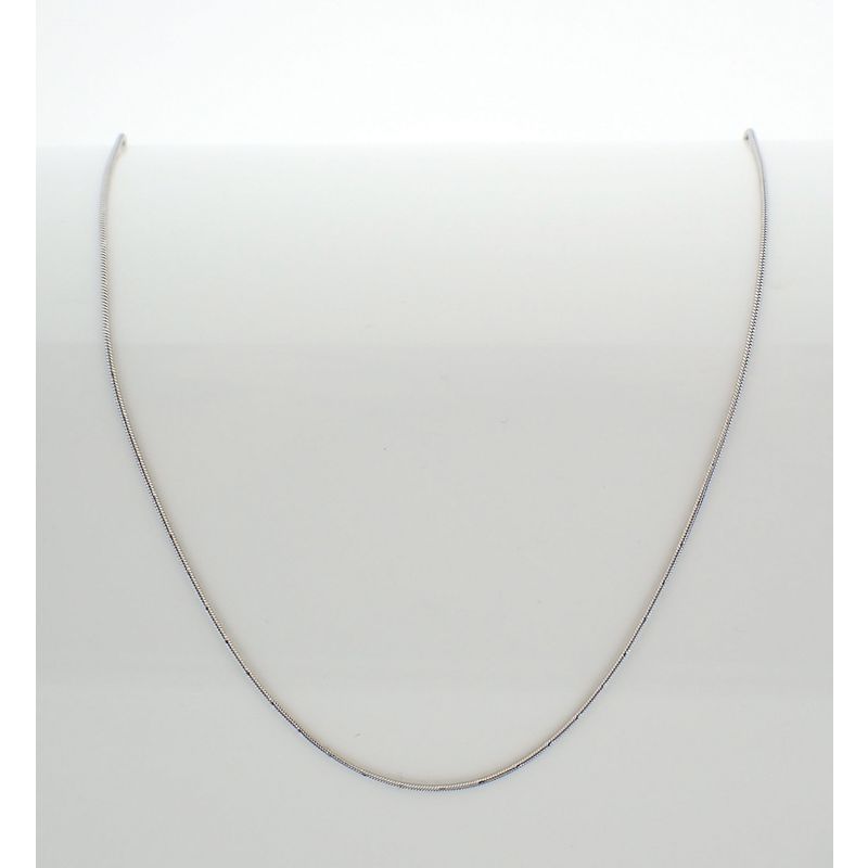 Image 5 of White gold snake link chain | 45 cm