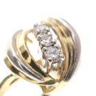 Image 4 of Two-tone gold fantasy ring set with 0.13 ct diamond.