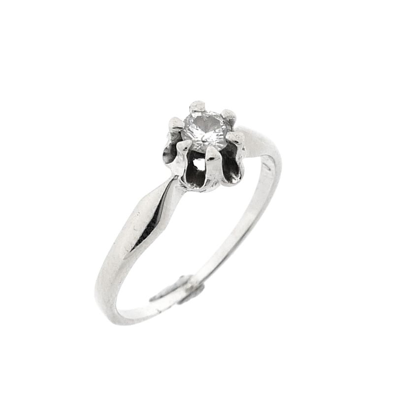 Image 1 of White Gold Solitaire Ring with 0.17 ct Diamond