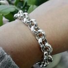 Image 10 of Silver jasseron link bracelet | 21 cm