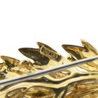 Image 7 of Exclusive two-tone gold leaf brooch with diamond 0.065