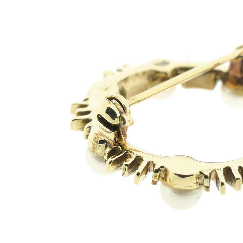 Image 4 of Gold brooch with pearl