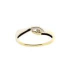Image 4 of Bicolor gold ring with diamond; 0.02 ct.