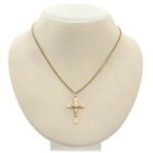 Image 8 of 9 carat rose-colored pendant of a cross with corpus