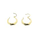 Image 6 of Gold faceted hoop earrings | Ø 14 mm