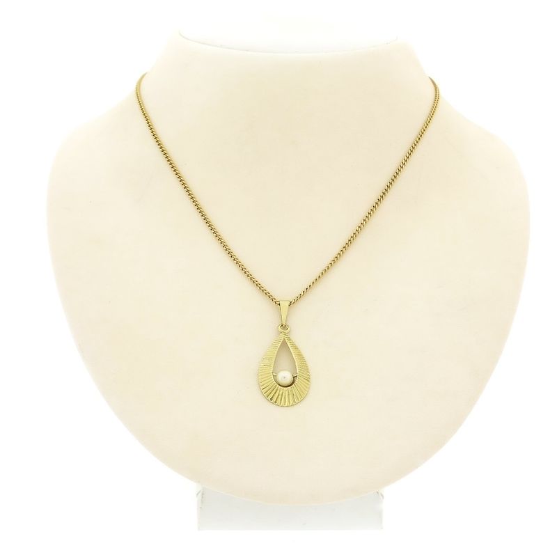 Image 3 of Gold pendant with pearl | Vintage