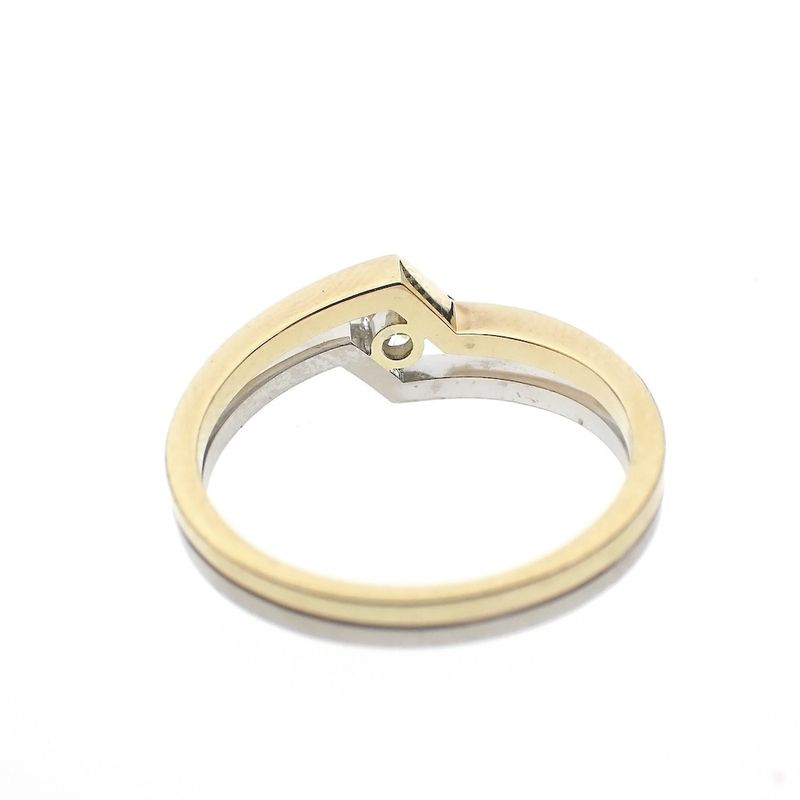 Image 4 of Two-tone gold ring with diamond | 0.11 ct.
