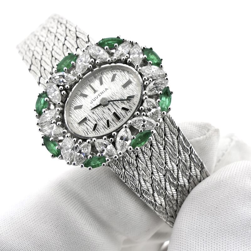 Image 7 of Juvania Geneva 'Cocktail Watch'; 18k white gold women's watch with diamonds and sapphires