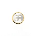 Image 3 of Gold button with mother of pearl