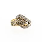 Afbeelding 5 van Bicolor gouden ring met diamanten; 0,26 ct.