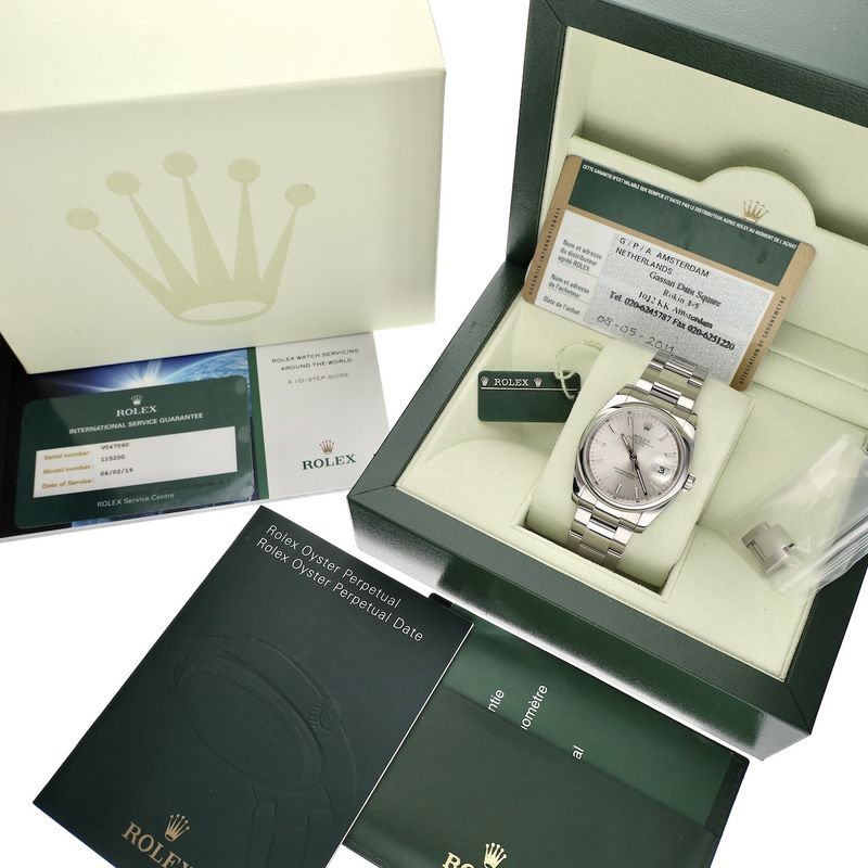 Image 18 of Rolex Date 34mm 115200; Automatic watch