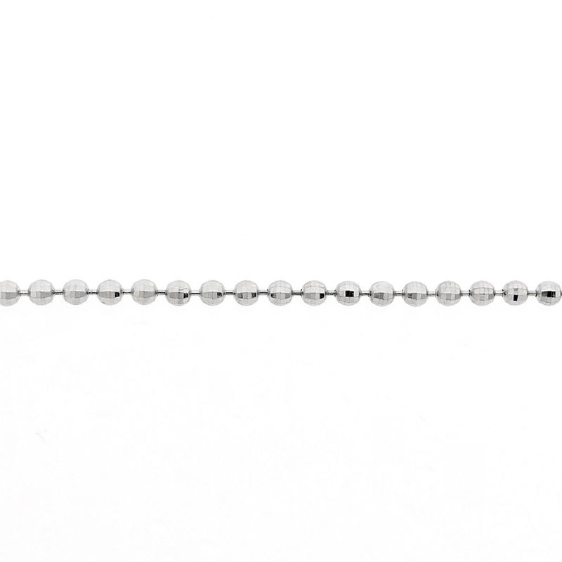 Image 6 of White gold ball link chain