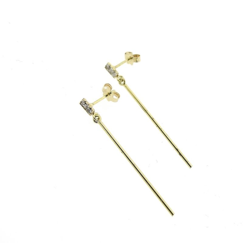 Image 4 of Gold stud earrings with zirconia