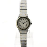 Cartier Santos Octagon 187903; Women's watch in 18k gold and steel