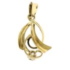 Image 7 of Golden fantasy pendant with diamond | 0.25 ct.