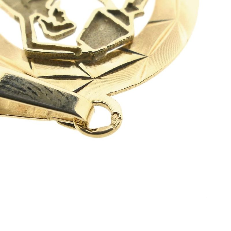 Image 4 of Gold zodiac sign pendant; Aquarius